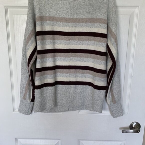 Loft Striped Dolman Sweater Small Multicolor Soft Round Neck NWOT - Picture 9 of 12